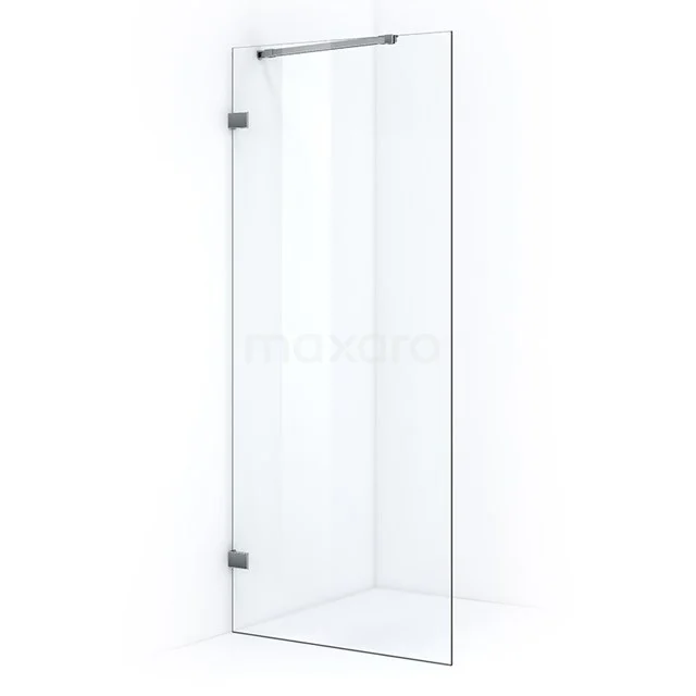 Quartz begehbare Dusche | 90 cm Feste Wand IQA09100C Glas Duschtür mit Scharnieren, Klarglas, minimalistisches Design, ideal für moderne Bäder.