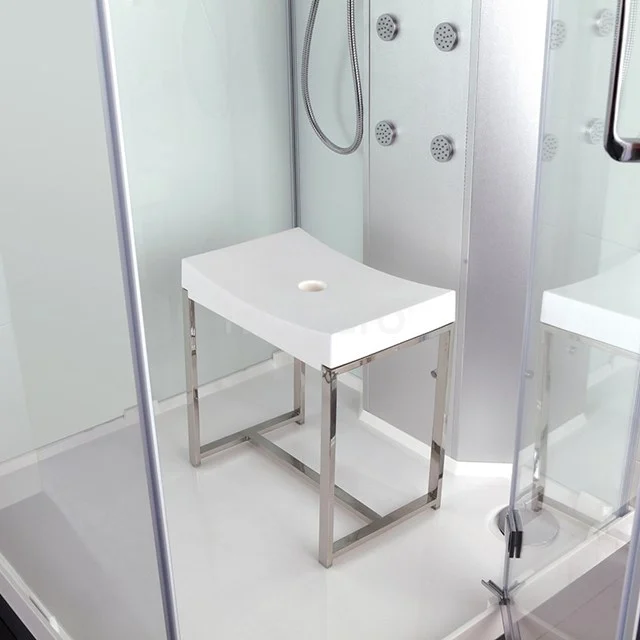 Shower seat White Cushion Stainless steel Frame 220-2101
