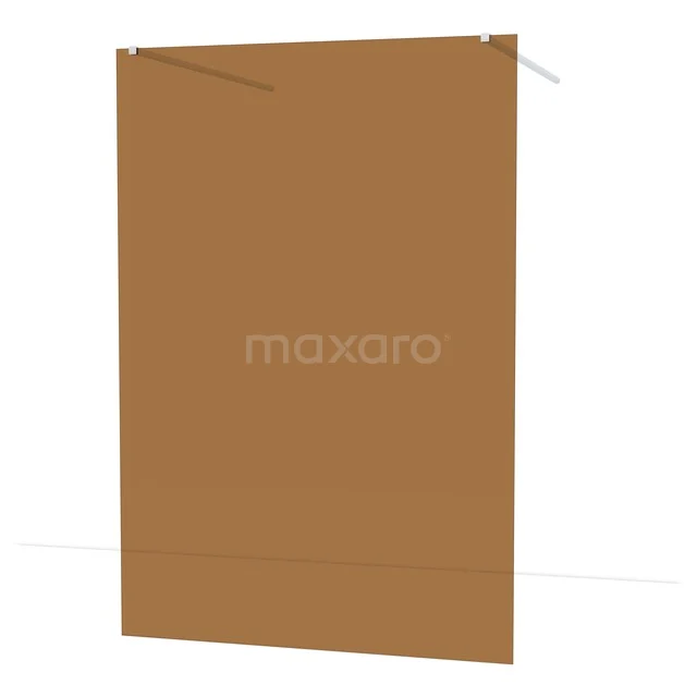Diamond Walk-in shower | 140 cm Chrome Bronze glass Free-standing wall IDF1489C Bronze shower screen, tempered glass, modern design, ideal for stylish bathroom decor.