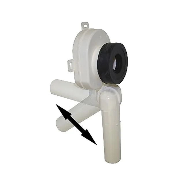 Weißes verstellbares Unterputzspülkasten für WC, Kunststoffdesign, ideal für effiziente Badezimmerinstallationen.