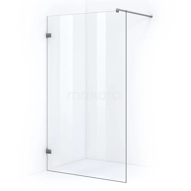 Quartz Walk-in shower | 120 cm Clear glass Fixed wall IQA12300C Clear glass shower screen with corner design, minimalist frame and stainless steel details for modern bathroom style.