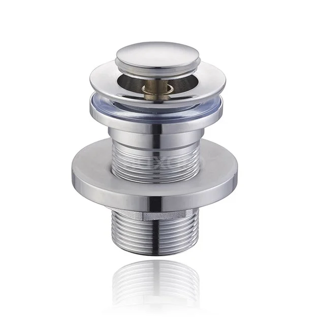 Chrome-coloured clickwash for Basin, made of stainless steel with a shiny finish, ideal for modern bathrooms.