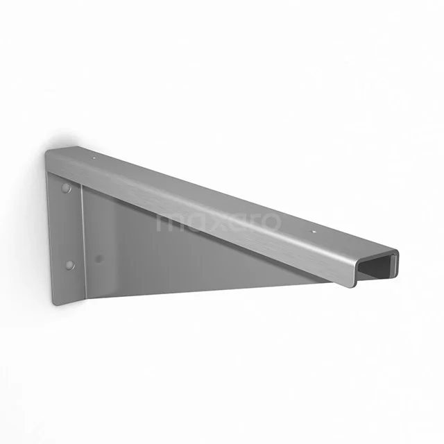 Stilvolle Edelstahl Badezimmerbeugel mit minimalistischem Design, ideal als stabile Wandstütze für Regal in feuchten Räumen.