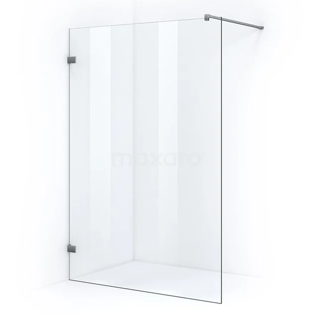 Quartz begehbare Dusche | 130 cm Feste Wand IQA13300C Klares Glas-Duschwand mit verchromten Scharnieren, elegantes Design; perfekt als moderne Ergänzung für jedes Badezimmer.