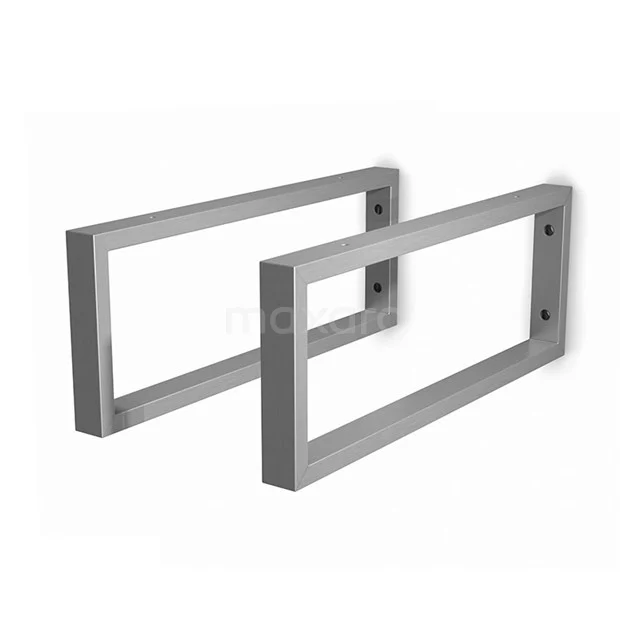 Matte graue Metall-Handtuchhalter, rechteckiges Design, ideal für moderne Bäder.