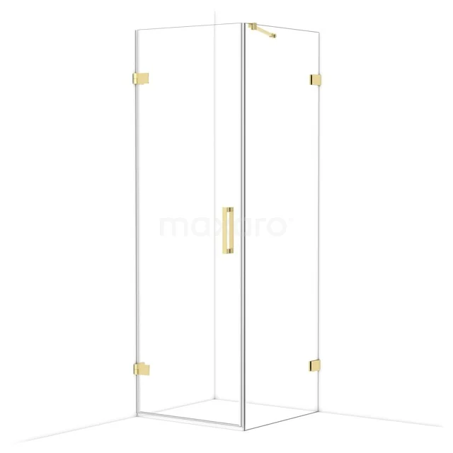 Diamond Douchecabine | 70x70 cm Glanzend lichtgoud Helder glas Draaideur Vierkant CDA210707220GLG Diamond Douchecabine | 70x70 cm Glanzend lichtgoud Helder glas Draaideur Vierkant CDA210707220GLG