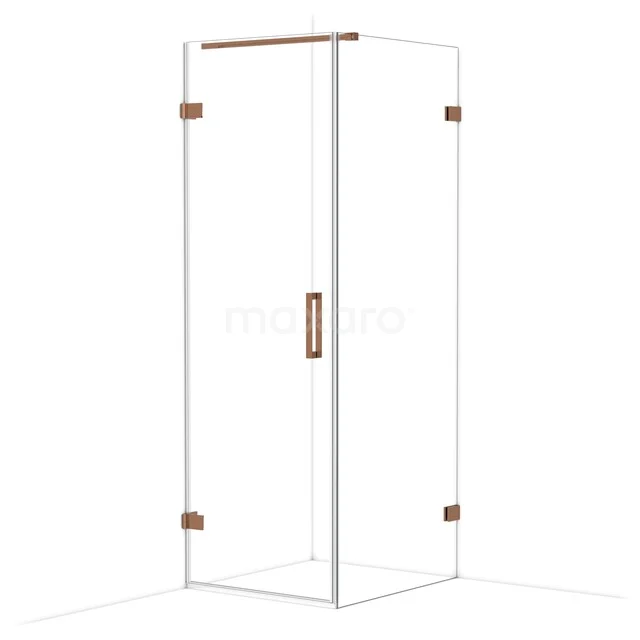 Diamond Douchecabine | 80x70 cm Glanzend koper Helder glas Draaideur Rechthoek CDA210708120GKP Diamond Douchecabine | 80x70 cm Glanzend koper Helder glas Draaideur Rechthoek CDA210708120GKP