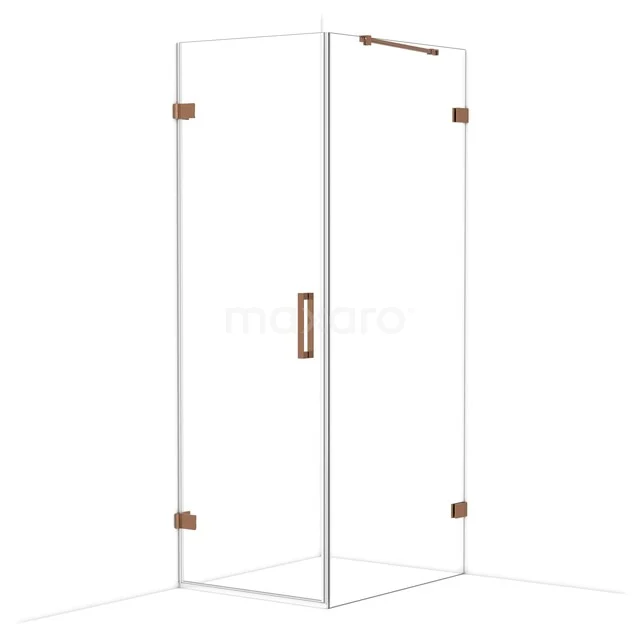 Diamond Douchecabine | 90x70 cm Glanzend koper Helder glas Draaideur Rechthoek CDA210709220GKP Diamond Douchecabine | 90x70 cm Glanzend koper Helder glas Draaideur Rechthoek CDA210709220GKP