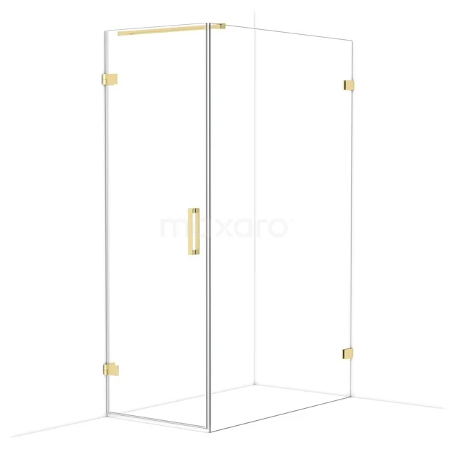 Duschkabine Diamond CDA210713120GLG Glas Duschkabine mit Goldakzenten, eckiges Design, ideal für moderne Bäder.