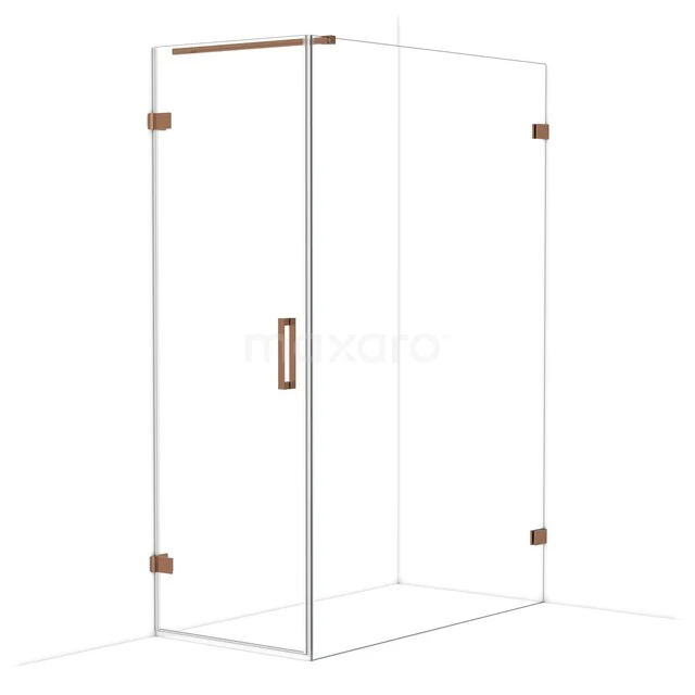Diamond Douchecabine | 140x70 cm Glanzend koper Helder glas Draaideur Rechthoek CDA210714120GKP Diamond Douchecabine | 140x70 cm Glanzend koper Helder glas Draaideur Rechthoek CDA210714120GKP