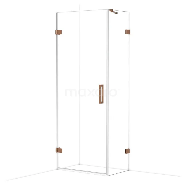 Diamond Douchecabine | 80x50 cm Glanzend koper Helder glas Draaideur Rechthoek CDA210805220GKP Diamond Douchecabine | 80x50 cm Glanzend koper Helder glas Draaideur Rechthoek CDA210805220GKP