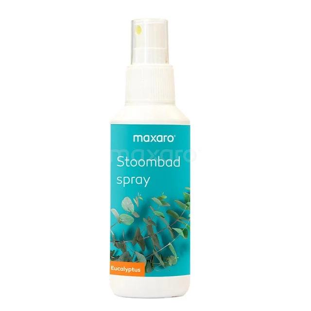 Weiße Flasche mit grünem Etikett, Medisana Dampfbad Spray, erfrischender Eukalyptusduft, ideal für die Verwendung im Badezimmer.