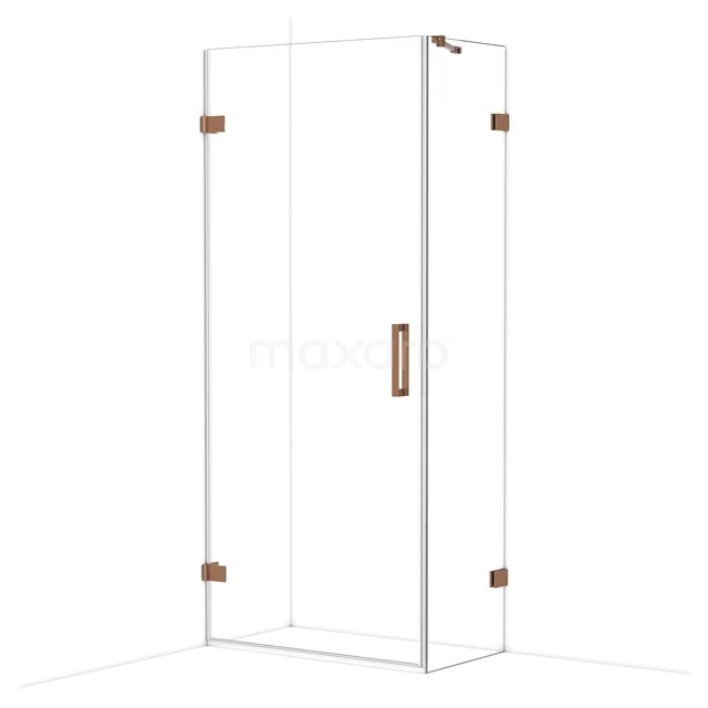 Diamond Douchecabine | 90x50 cm Glanzend koper Helder glas Draaideur Rechthoek CDA210905220GKP Diamond Douchecabine | 90x50 cm Glanzend koper Helder glas Draaideur Rechthoek CDA210905220GKP