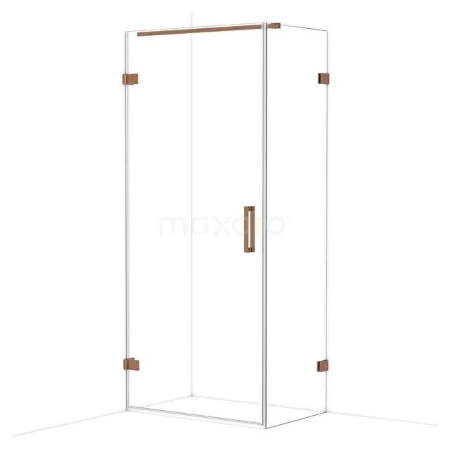 Diamond Douchecabine | 90x60 cm Glanzend koper Helder glas Draaideur Rechthoek CDA210906120GKP Diamond Douchecabine | 90x60 cm Glanzend koper Helder glas Draaideur Rechthoek CDA210906120GKP