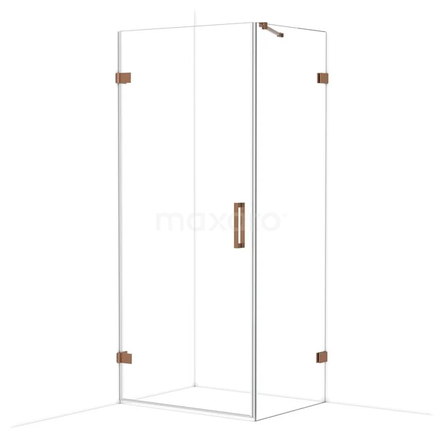 Diamond Douchecabine | 90x70 cm Glanzend koper Helder glas Draaideur Rechthoek CDA210907220GKP Diamond Douchecabine | 90x70 cm Glanzend koper Helder glas Draaideur Rechthoek CDA210907220GKP