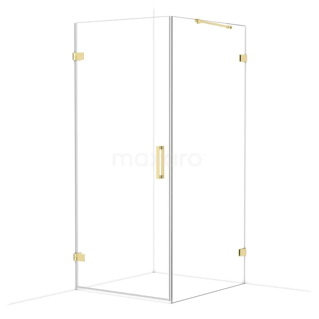 Diamond Douchecabine | 100x90 cm Glanzend lichtgoud Helder glas Draaideur Rechthoek CDA210910220GLG Diamond Douchecabine | 100x90 cm Glanzend lichtgoud Helder glas Draaideur Rechthoek CDA210910220GLG