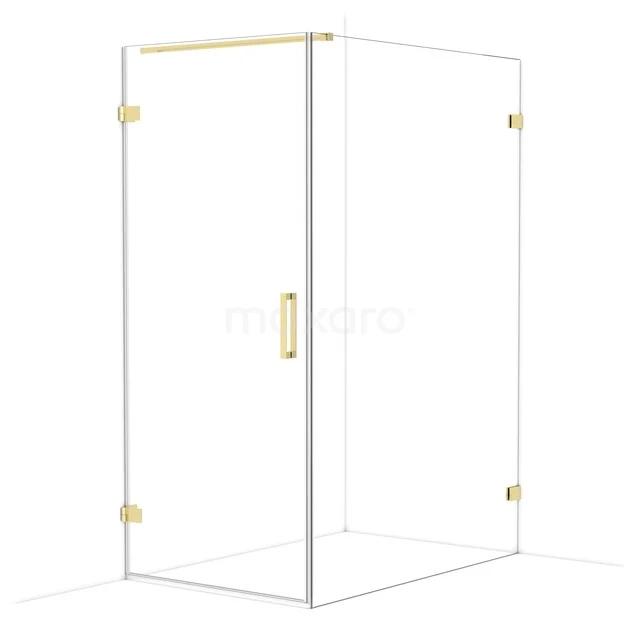 Diamond Douchecabine | 140x90 cm Glanzend lichtgoud Helder glas Draaideur Rechthoek CDA210914120GLG Diamond Douchecabine | 140x90 cm Glanzend lichtgoud Helder glas Draaideur Rechthoek CDA210914120GLG