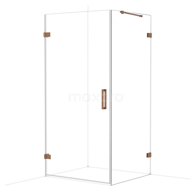 Diamond Shower enclosure | 100x90 cm Glanzend koper Clear glass Pivot door Rectangle CDA211009220GKP Diamond Shower enclosure | 100x90 cm Glanzend koper Clear glass Pivot door Rectangle CDA211009220GKP