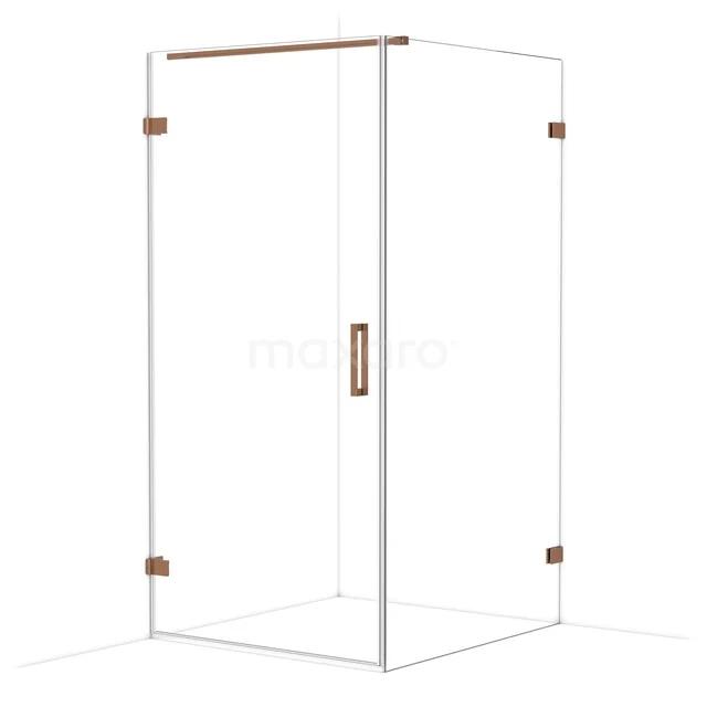 Diamond Douchecabine | 110x100 cm Glanzend koper Helder glas Draaideur Rechthoek CDA211011120GKP Diamond Douchecabine | 110x100 cm Glanzend koper Helder glas Draaideur Rechthoek CDA211011120GKP