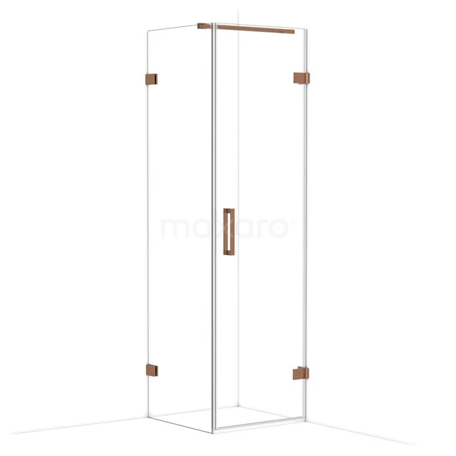 Diamond Douchecabine | 60x60 cm Glanzend koper Helder glas Draaideur Vierkant CDA220606120GKP Diamond Douchecabine | 60x60 cm Glanzend koper Helder glas Draaideur Vierkant CDA220606120GKP