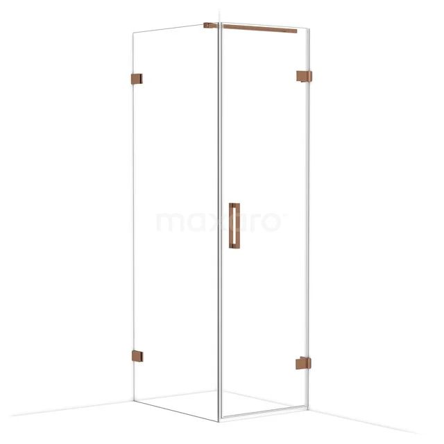 Diamond Douchecabine | 80x60 cm Glanzend koper Helder glas Draaideur Rechthoek CDA220608120GKP Diamond Douchecabine | 80x60 cm Glanzend koper Helder glas Draaideur Rechthoek CDA220608120GKP