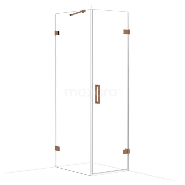 Diamond Douchecabine | 80x60 cm Glanzend koper Helder glas Draaideur Rechthoek CDA220608220GKP Diamond Douchecabine | 80x60 cm Glanzend koper Helder glas Draaideur Rechthoek CDA220608220GKP