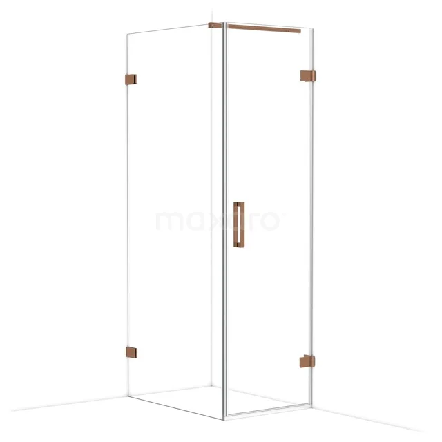 Diamond Douchecabine | 90x60 cm Glanzend koper Helder glas Draaideur Rechthoek CDA220609120GKP Diamond Douchecabine | 90x60 cm Glanzend koper Helder glas Draaideur Rechthoek CDA220609120GKP