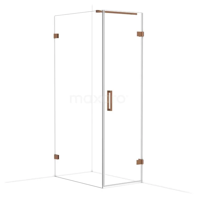 Diamond Douchecabine | 100x60 cm Glanzend koper Helder glas Draaideur Rechthoek CDA220610120GKP Diamond Douchecabine | 100x60 cm Glanzend koper Helder glas Draaideur Rechthoek CDA220610120GKP