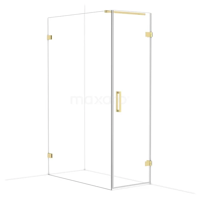 Duschkabine Diamond CDA220613120LG Glas Duschkabine mit goldfarbenen Scharnieren und Haltegriff, modernes Design für luxuriöse Badezimmer Einrichtung.