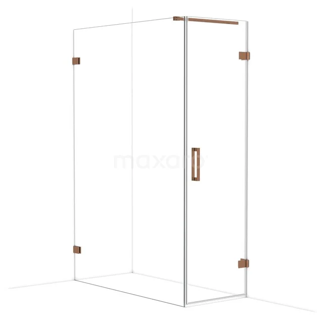 Duschkabine Diamond CDA220614120GKP Glas Duschkabine mit Eckeinstieg, Klarglas und Goldbeschlägen, ideal für eine moderne Badezimmer Einrichtung.