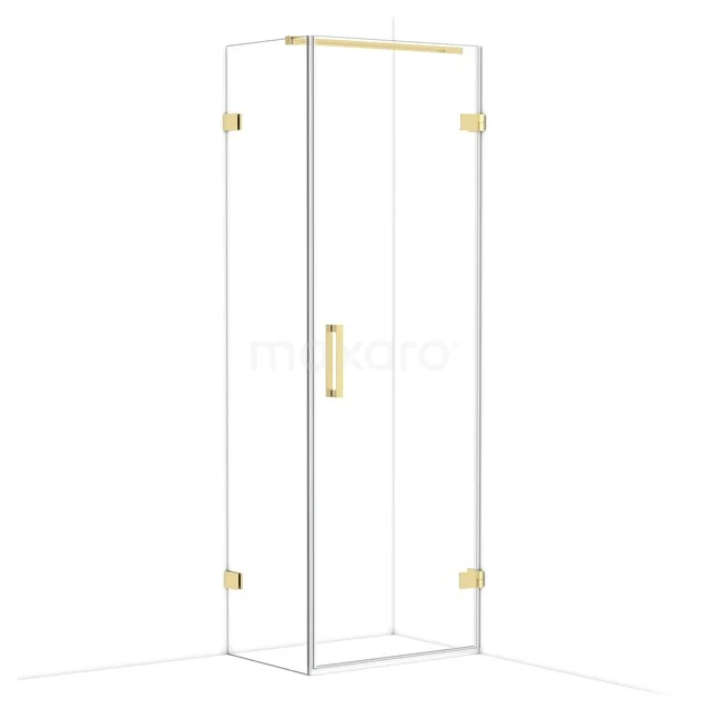 Duschkabine Diamond CDA220705120GLG Duschkabine mit goldfarbenen Details, gläsernen Wänden und Drehtür, elegante Ergänzung zu modernen Bäder.