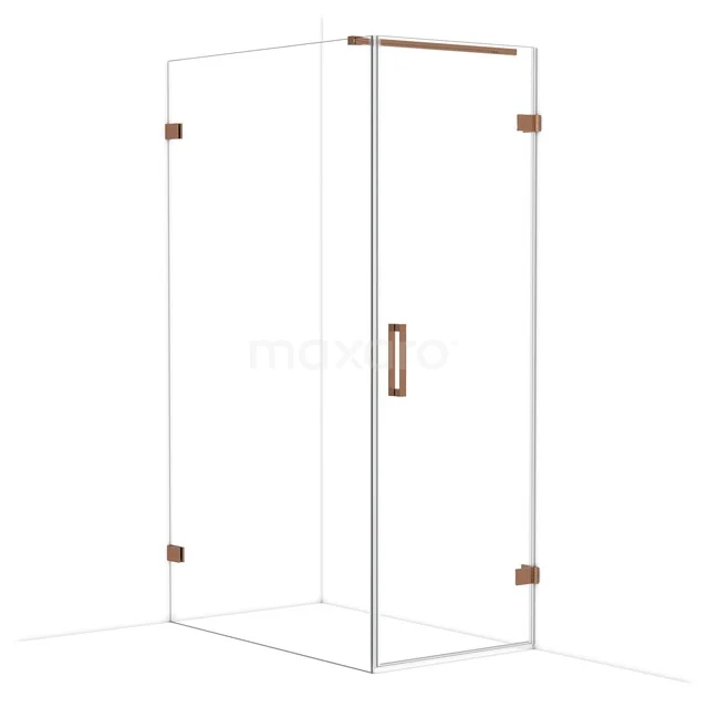 Duschkabine Diamond CDA220712120GKP Glasene Duschkabine mit Eckeinstieg, kupferfarbene Details und minimalistischem Design, ideal für moderne Bäder.