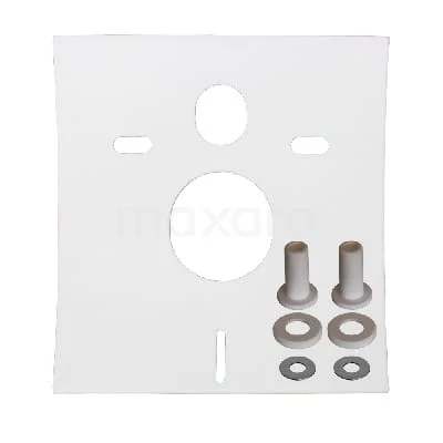 Sound insulation mat 911013457 White mounting kit for Toilet mounting, including screws and washers, suitable for use in a modern bathroom.