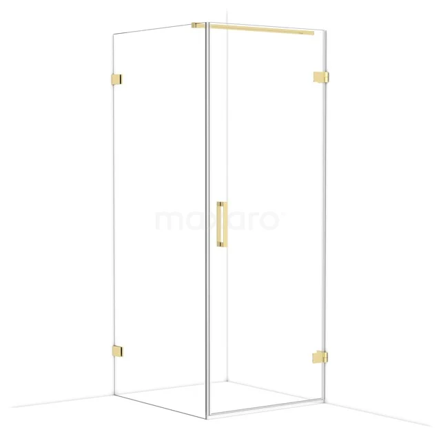 Diamond Douchecabine | 90x80 cm Glanzend lichtgoud Helder glas Draaideur Rechthoek CDA220809120GLG Diamond Douchecabine | 90x80 cm Glanzend lichtgoud Helder glas Draaideur Rechthoek CDA220809120GLG