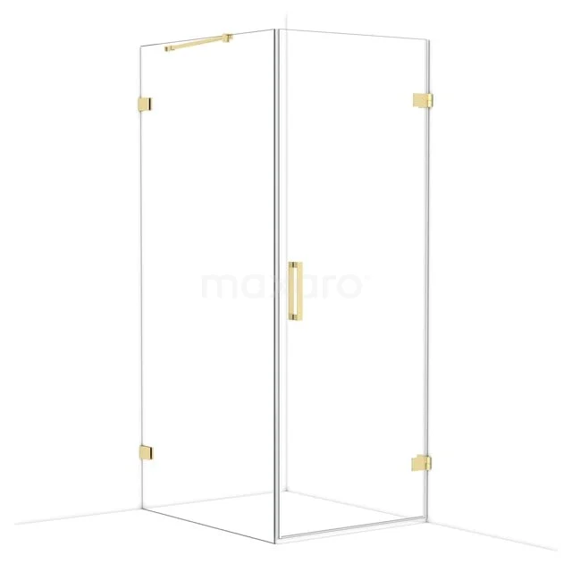Diamond Douchecabine | 100x80 cm Glanzend lichtgoud Helder glas Draaideur Rechthoek CDA220810220GLG Diamond Douchecabine | 100x80 cm Glanzend lichtgoud Helder glas Draaideur Rechthoek CDA220810220GLG