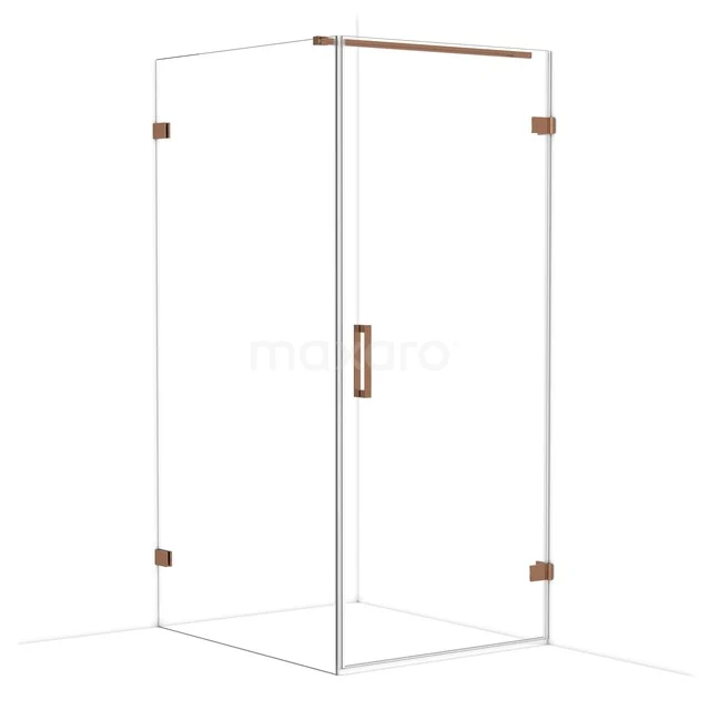 Diamond Douchecabine | 110x90 cm Glanzend koper Helder glas Draaideur Rechthoek CDA220911120GKP Diamond Douchecabine | 110x90 cm Glanzend koper Helder glas Draaideur Rechthoek CDA220911120GKP