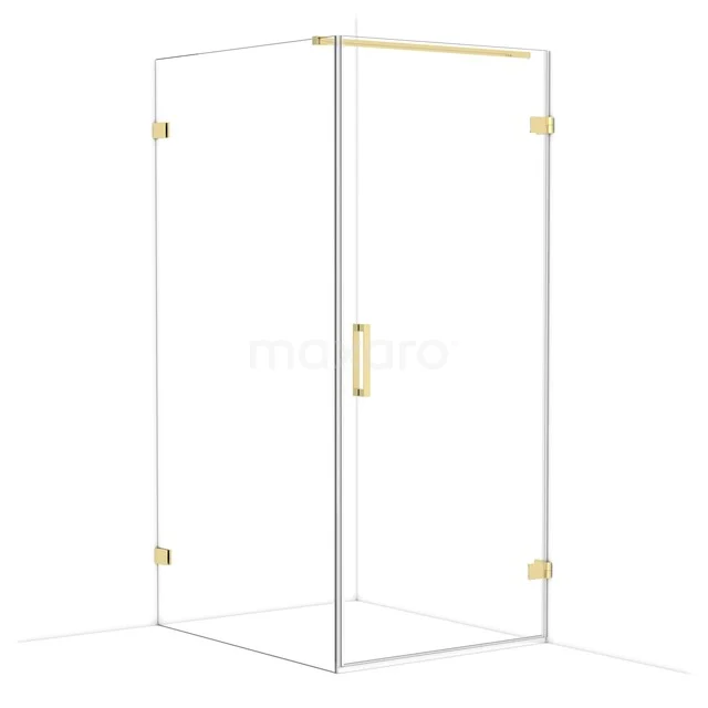 Diamond Douchecabine | 110x90 cm Glanzend lichtgoud Helder glas Draaideur Rechthoek CDA220911120GLG Diamond Douchecabine | 110x90 cm Glanzend lichtgoud Helder glas Draaideur Rechthoek CDA220911120GLG