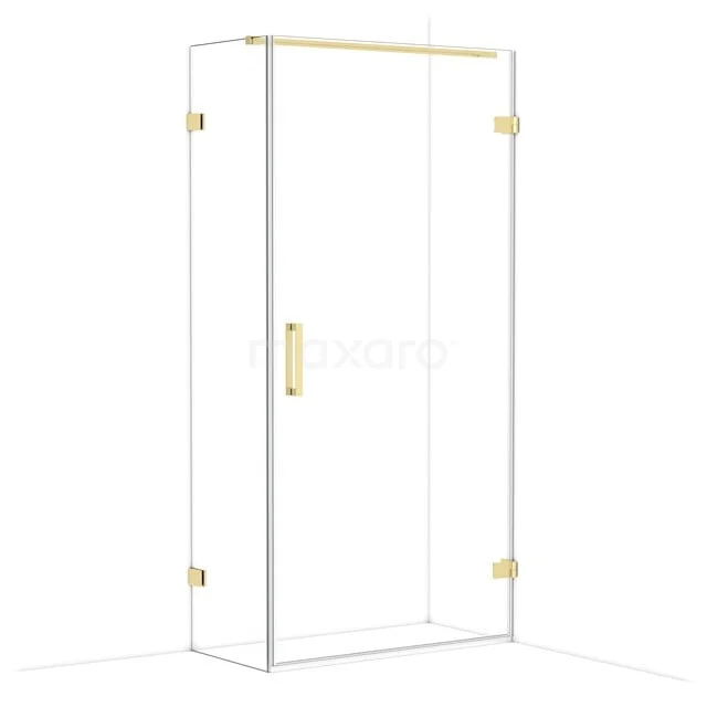 Diamond Douchecabine | 100x50 cm Glanzend lichtgoud Helder glas Draaideur Rechthoek CDA221005120GLG Diamond Douchecabine | 100x50 cm Glanzend lichtgoud Helder glas Draaideur Rechthoek CDA221005120GLG