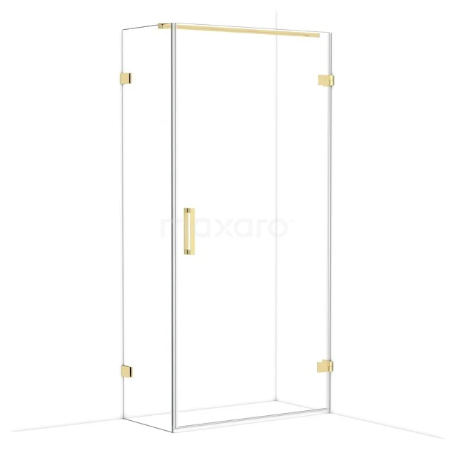Duschkabine Diamond CDA221005120GLG Glas Duschtür mit goldfarbigem Haltegriff und Scharnieren, modernes Design, ideal für eine luxuriöse Badezimmer Einrichtung.