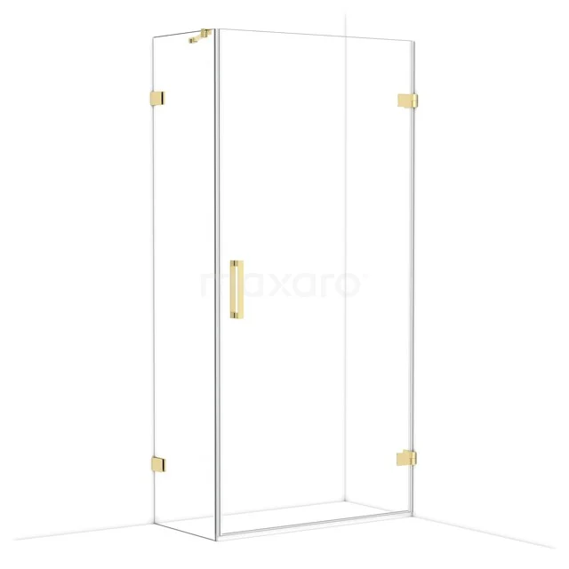 Diamond Douchecabine | 100x50 cm Glanzend lichtgoud Helder glas Draaideur Rechthoek CDA221005220GLG Diamond Douchecabine | 100x50 cm Glanzend lichtgoud Helder glas Draaideur Rechthoek CDA221005220GLG