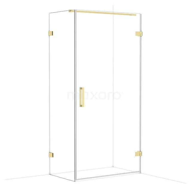 Diamond Douchecabine | 100x60 cm Glanzend lichtgoud Helder glas Draaideur Rechthoek CDA221006120GLG Diamond Douchecabine | 100x60 cm Glanzend lichtgoud Helder glas Draaideur Rechthoek CDA221006120GLG
