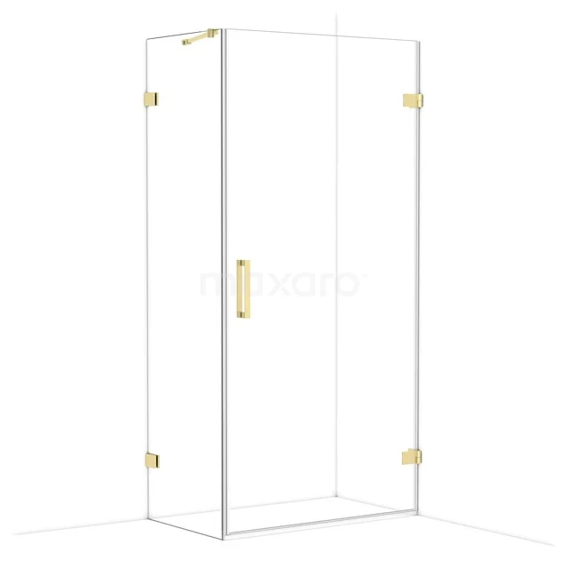 Diamond Douchecabine | 100x60 cm Glanzend lichtgoud Helder glas Draaideur Rechthoek CDA221006220GLG Diamond Douchecabine | 100x60 cm Glanzend lichtgoud Helder glas Draaideur Rechthoek CDA221006220GLG