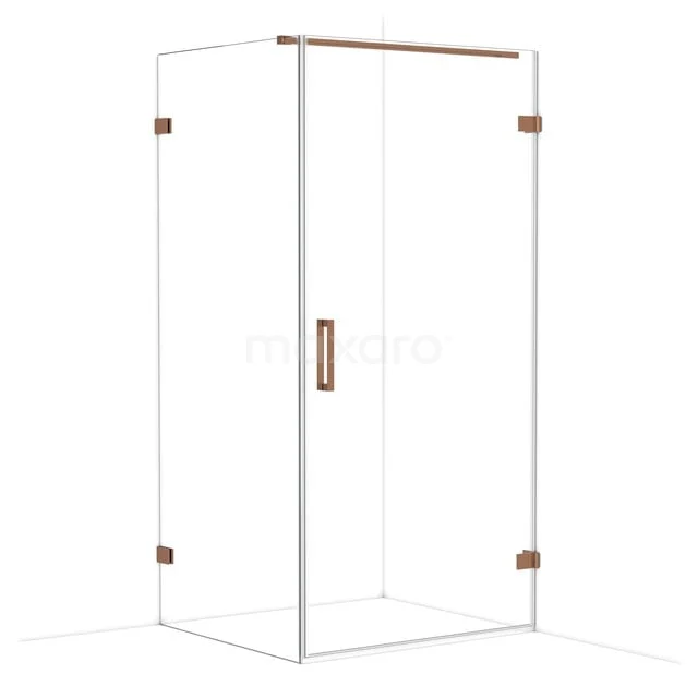 Diamond Douchecabine | 100x90 cm Glanzend koper Helder glas Draaideur Rechthoek CDA221009120GKP Diamond Douchecabine | 100x90 cm Glanzend koper Helder glas Draaideur Rechthoek CDA221009120GKP