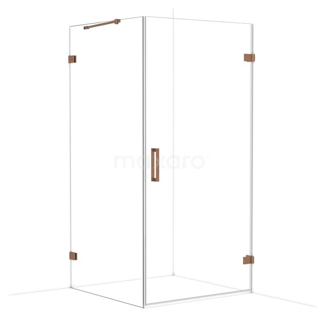 Diamond Douchecabine | 100x100 cm Glanzend koper Helder glas Draaideur Vierkant CDA221010220GKP Diamond Douchecabine | 100x100 cm Glanzend koper Helder glas Draaideur Vierkant CDA221010220GKP