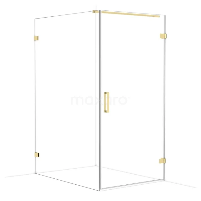 Diamond Douchecabine | 140x100 cm Glanzend lichtgoud Helder glas Draaideur Rechthoek CDA221014120GLG Diamond Douchecabine | 140x100 cm Glanzend lichtgoud Helder glas Draaideur Rechthoek CDA221014120GLG