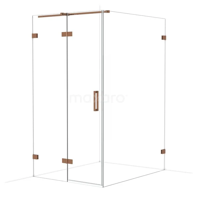 Diamond Douchecabine | 140x110 cm Glanzend koper Helder glas Draaideur Rechthoek CDB216514320GKP Diamond Douchecabine | 140x110 cm Glanzend koper Helder glas Draaideur Rechthoek CDB216514320GKP