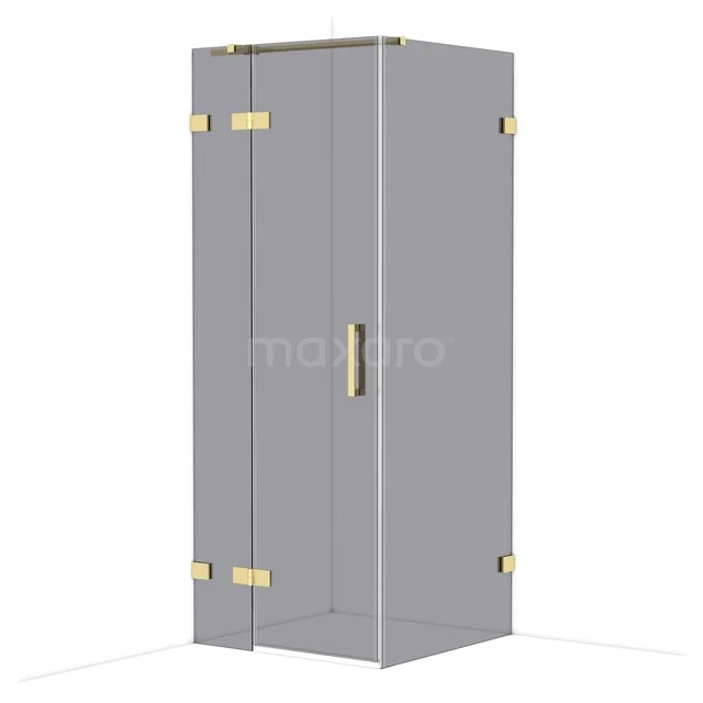 Diamond Douchecabine | 80x80 cm Glanzend lichtgoud Rookglas Draaideur Vierkant CDB213508321GLG Diamond Douchecabine | 80x80 cm Glanzend lichtgoud Rookglas Draaideur Vierkant CDB213508321GLG