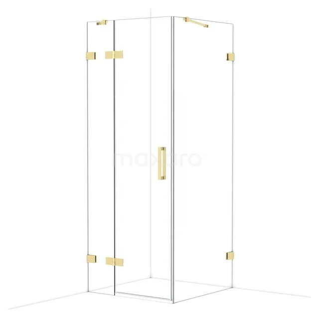 Diamond Douchecabine | 80x80 cm Glanzend lichtgoud Helder glas Draaideur Vierkant CDB213508420GLG Diamond Douchecabine | 80x80 cm Glanzend lichtgoud Helder glas Draaideur Vierkant CDB213508420GLG