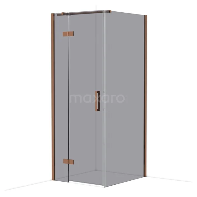 Diamond Douchecabine | 90x80 cm Glanzend koper Rookglas Draaideur Rechthoek CDB213509311GKP Diamond Douchecabine | 90x80 cm Glanzend koper Rookglas Draaideur Rechthoek CDB213509311GKP