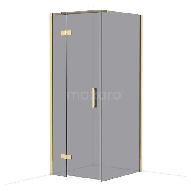 Diamond Douchecabine | 90x80 cm Glanzend lichtgoud Rookglas Draaideur Rechthoek CDB213509311GLG Diamond Douchecabine | 90x80 cm Glanzend lichtgoud Rookglas Draaideur Rechthoek CDB213509311GLG